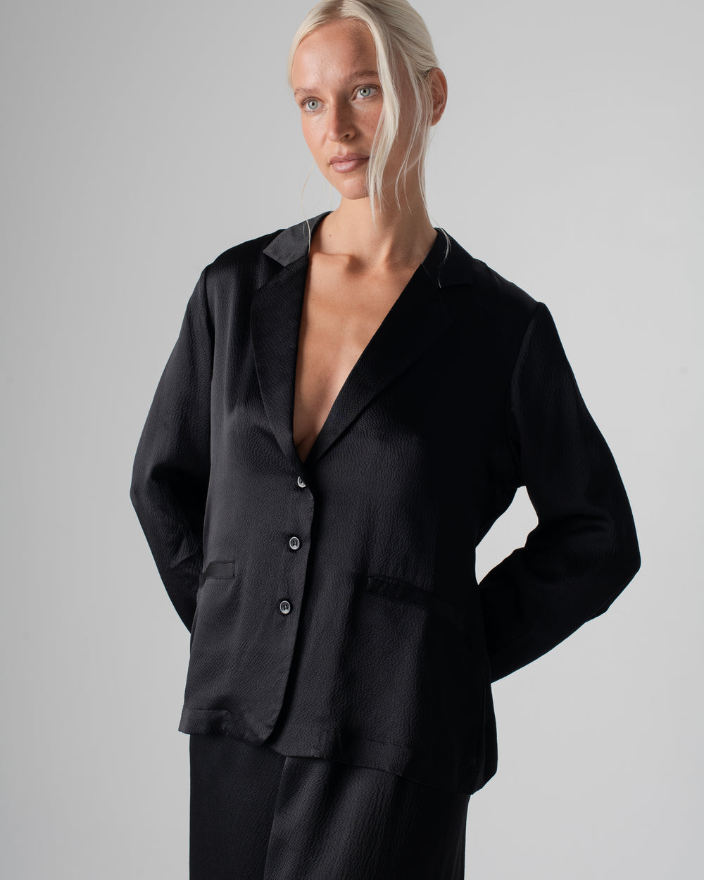 Blazer Hammered Silk Black