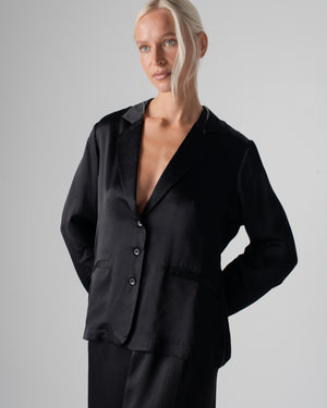 Blazer Hammered Silk Black