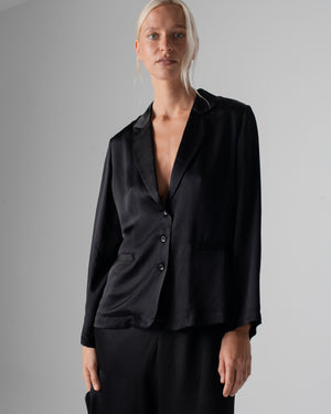 Blazer Hammered Silk Black