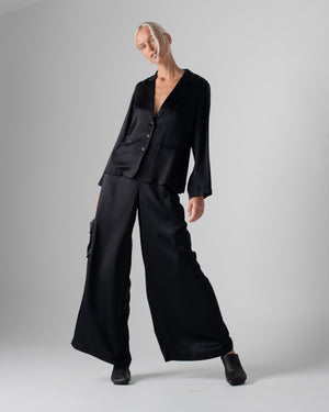 Blazer Hammered Silk Black