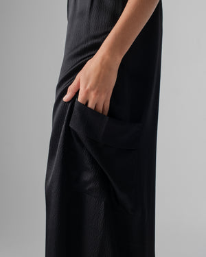 Cargo Trouser Hammered Silk Black