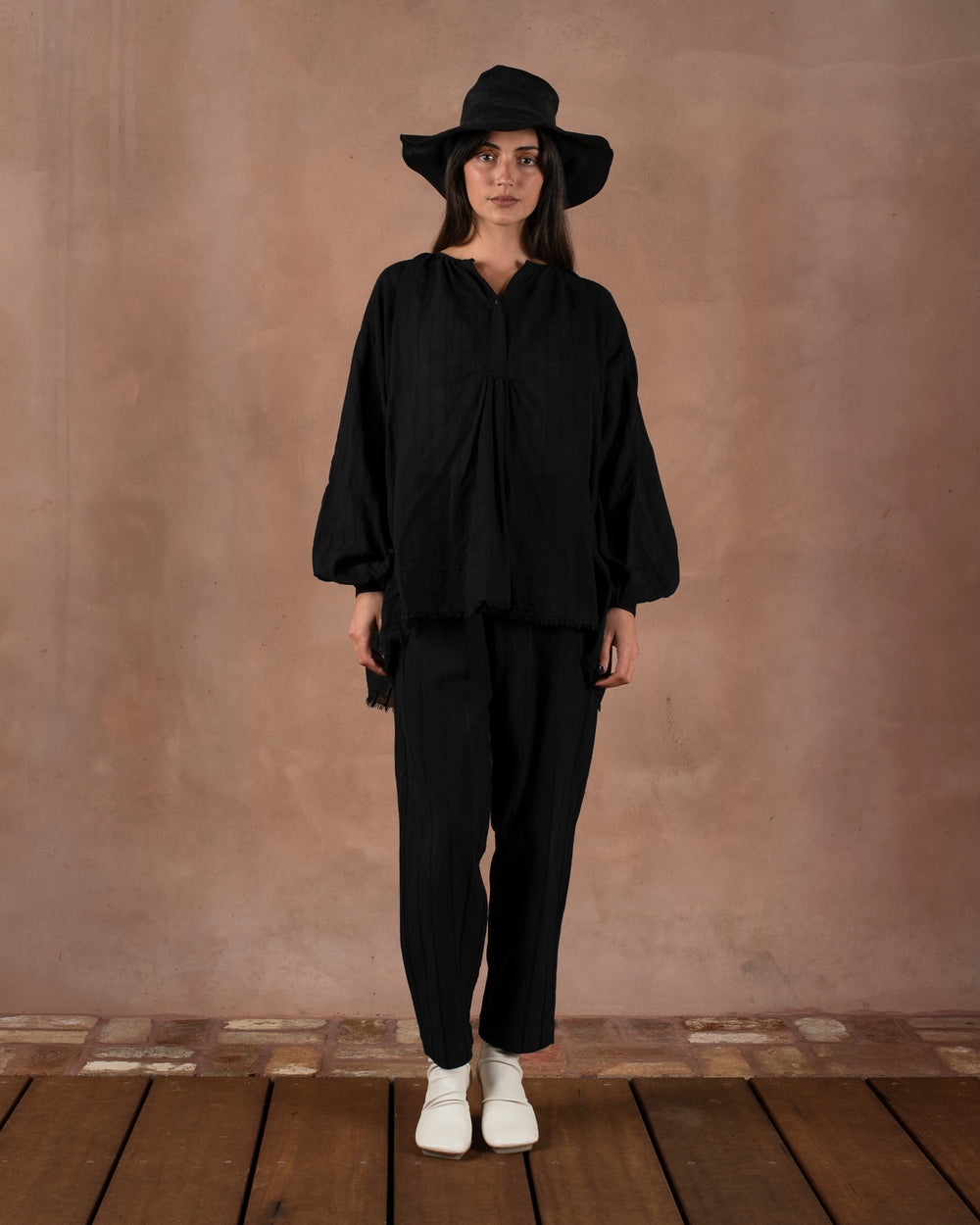 Tillie Top Bollicine Black