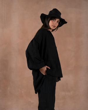 Tillie Top Bollicine Black