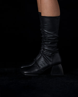 High Boots Stretch Leather Black