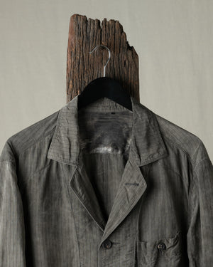 Striped Patchwork Workers Blazer