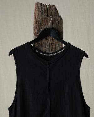 Centre Seamed Tank Top Black