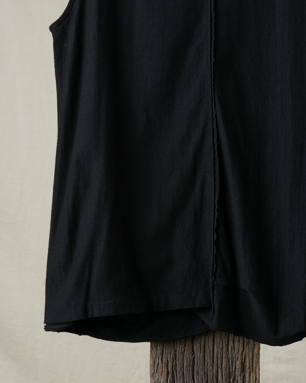 Centre Seamed Tank Top Black