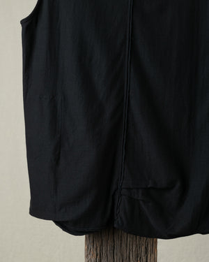 Centre Seamed Tank Top Black