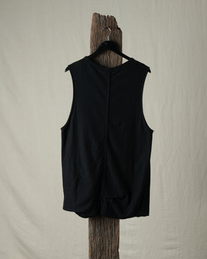 Centre Seamed Tank Top Black