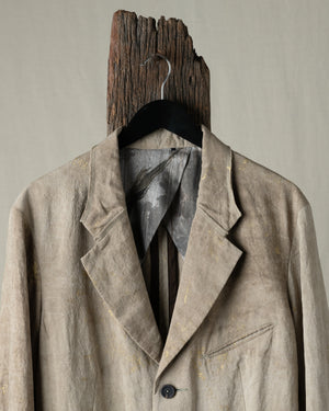 Gold Leaf Notch Collar Three Button Blazer