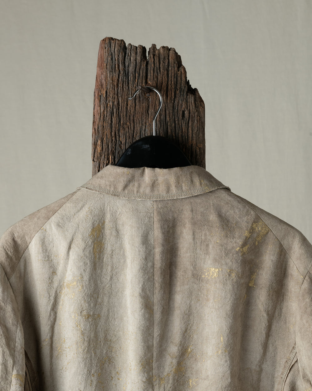Gold Leaf Notch Collar Three Button Blazer