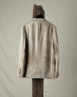 Gold Leaf Notch Collar Three Button Blazer