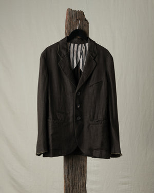 Notch Collar Three Button Blazer