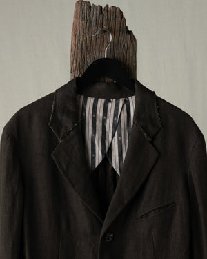 Notch Collar Three Button Blazer
