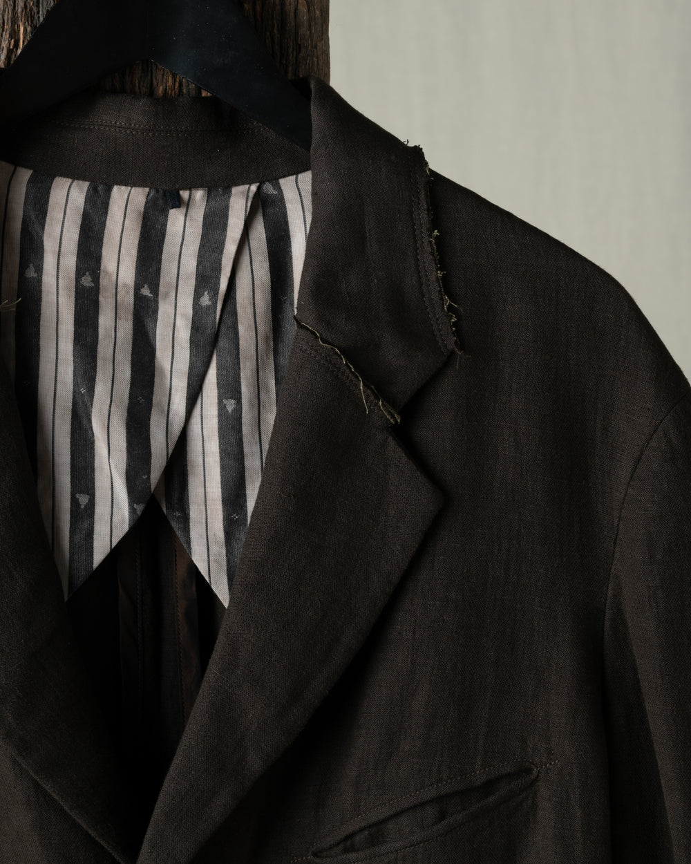 Notch Collar Three Button Blazer