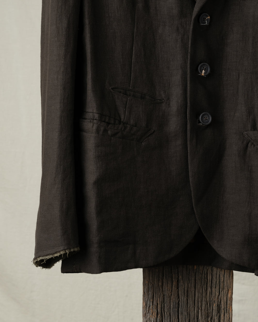 Notch Collar Three Button Blazer