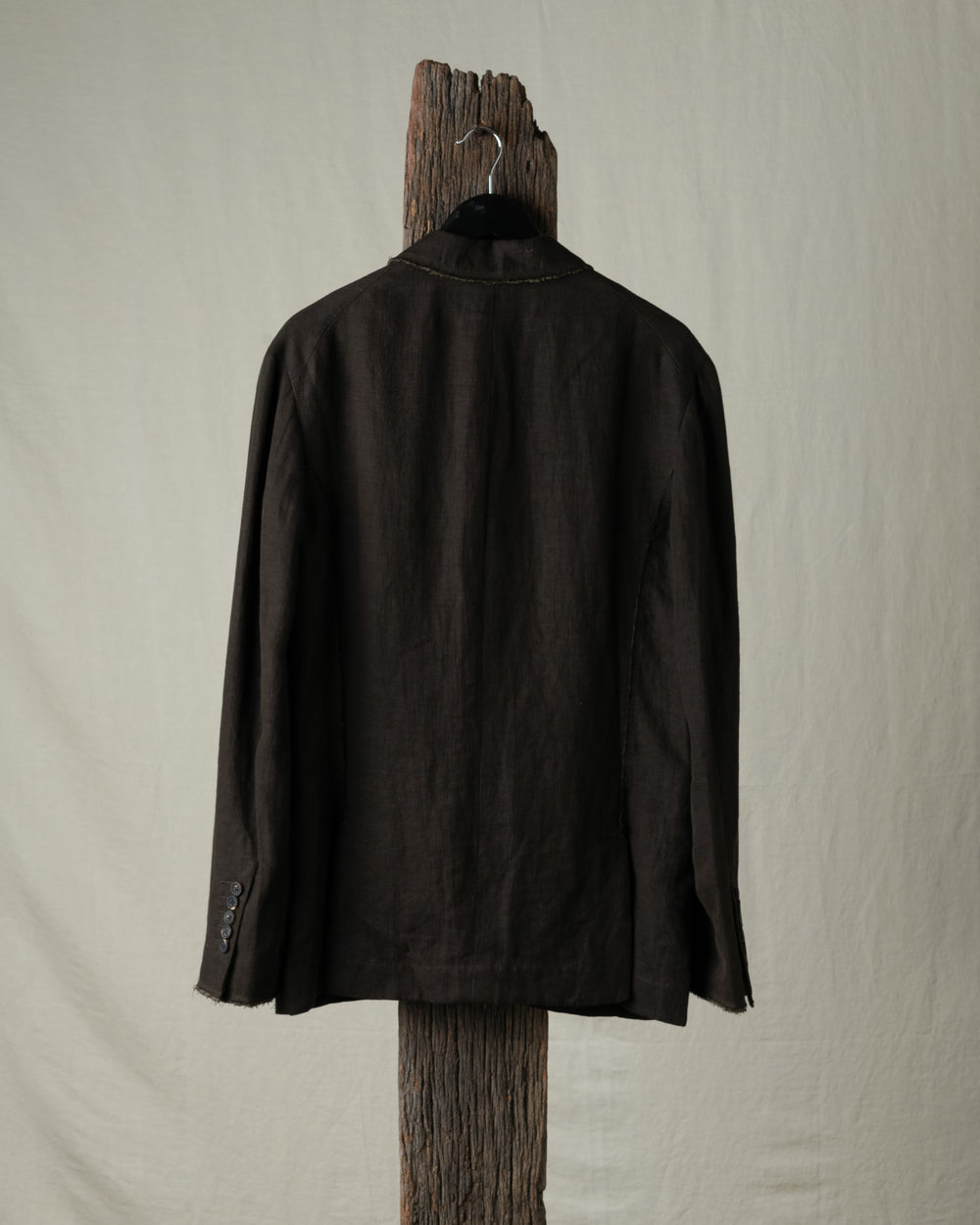 Notch Collar Three Button Blazer
