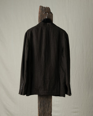 Notch Collar Three Button Blazer