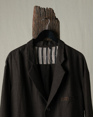 Stand Collar Three Button Blazer