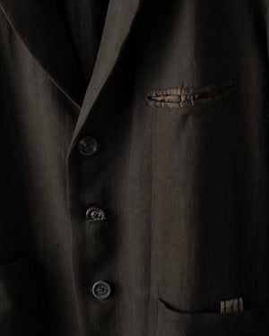 Stand Collar Three Button Blazer