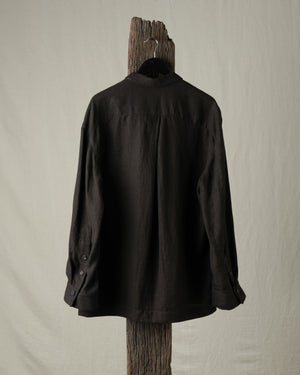 Stand Collar Three Button Blazer