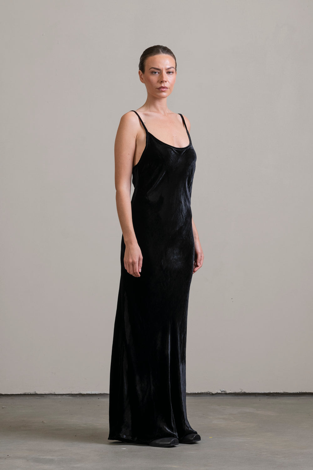 Velvet Bias Slip Black