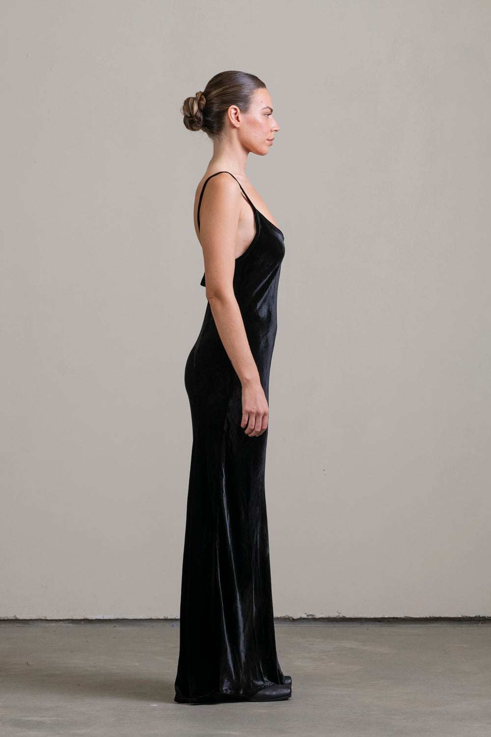 Velvet Bias Slip Black