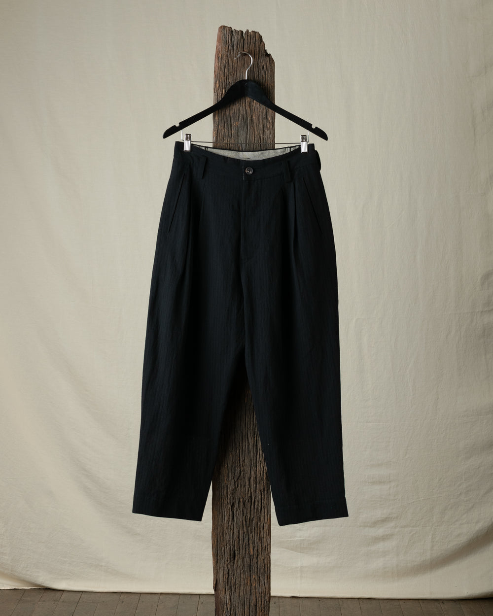Drop Crotched Tapered Trousers