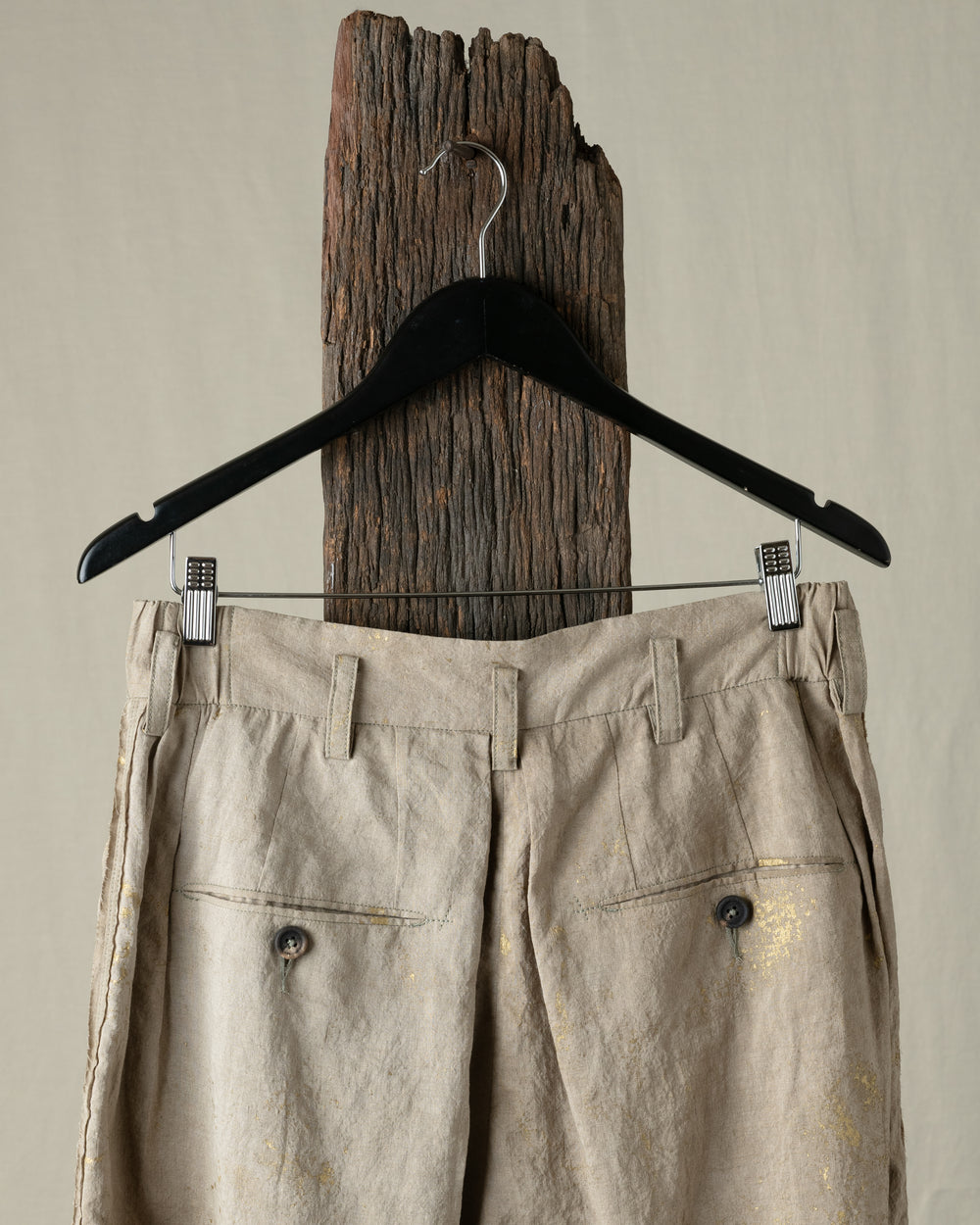 Gold Leaf Drop Crotched Pleated Trousers