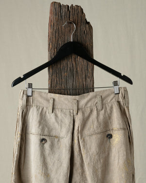Gold Leaf Drop Crotched Pleated Trousers