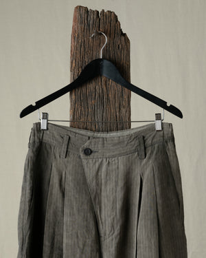Drop Crotched Pleated Trousers