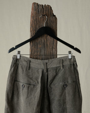 Drop Crotched Pleated Trousers