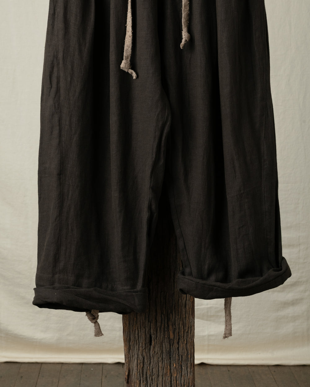 Rolled Up Wide Leg Trousers