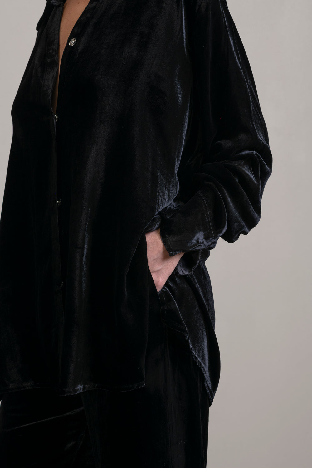 Velvet Shirt Black