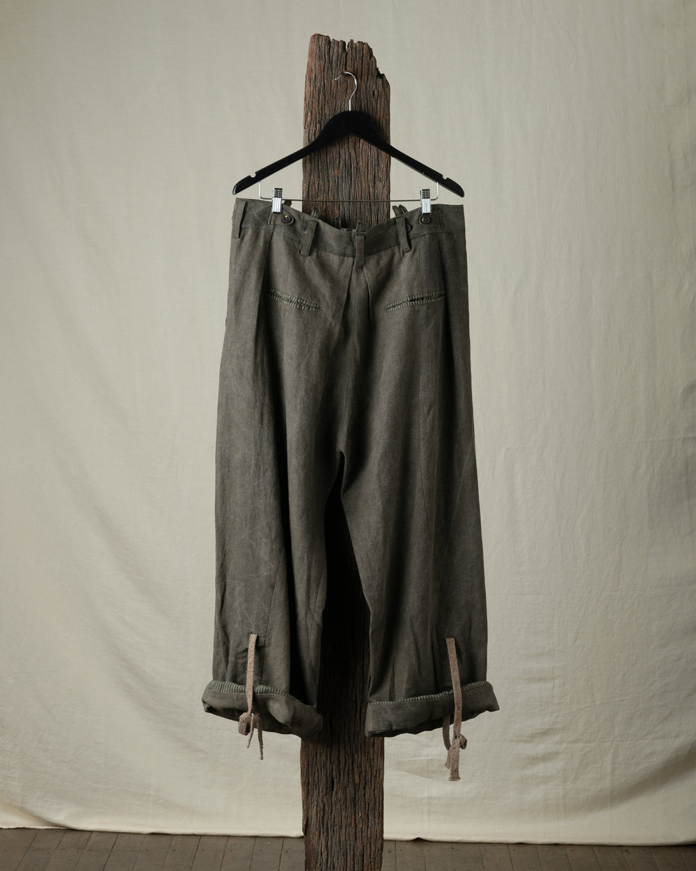 Rolled Up Wide Leg Trousers