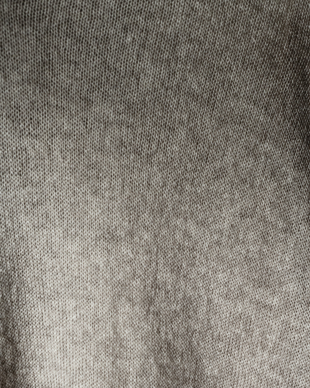 Woman Hand-Painted V Neck Light Cashmere Pullover Carruba / Taupe