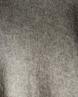 Woman Hand-Painted V Neck Light Cashmere Pullover Carruba / Taupe