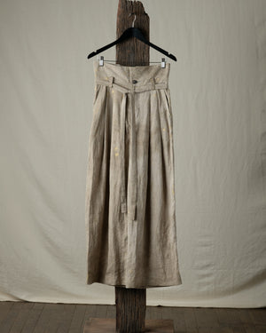 Gold Leaf High Waist Belted Trousers