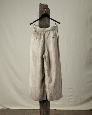 Gold Leaf High Waist Belted Trousers