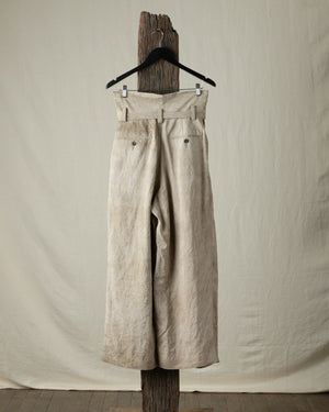 Gold Leaf High Waist Belted Trousers
