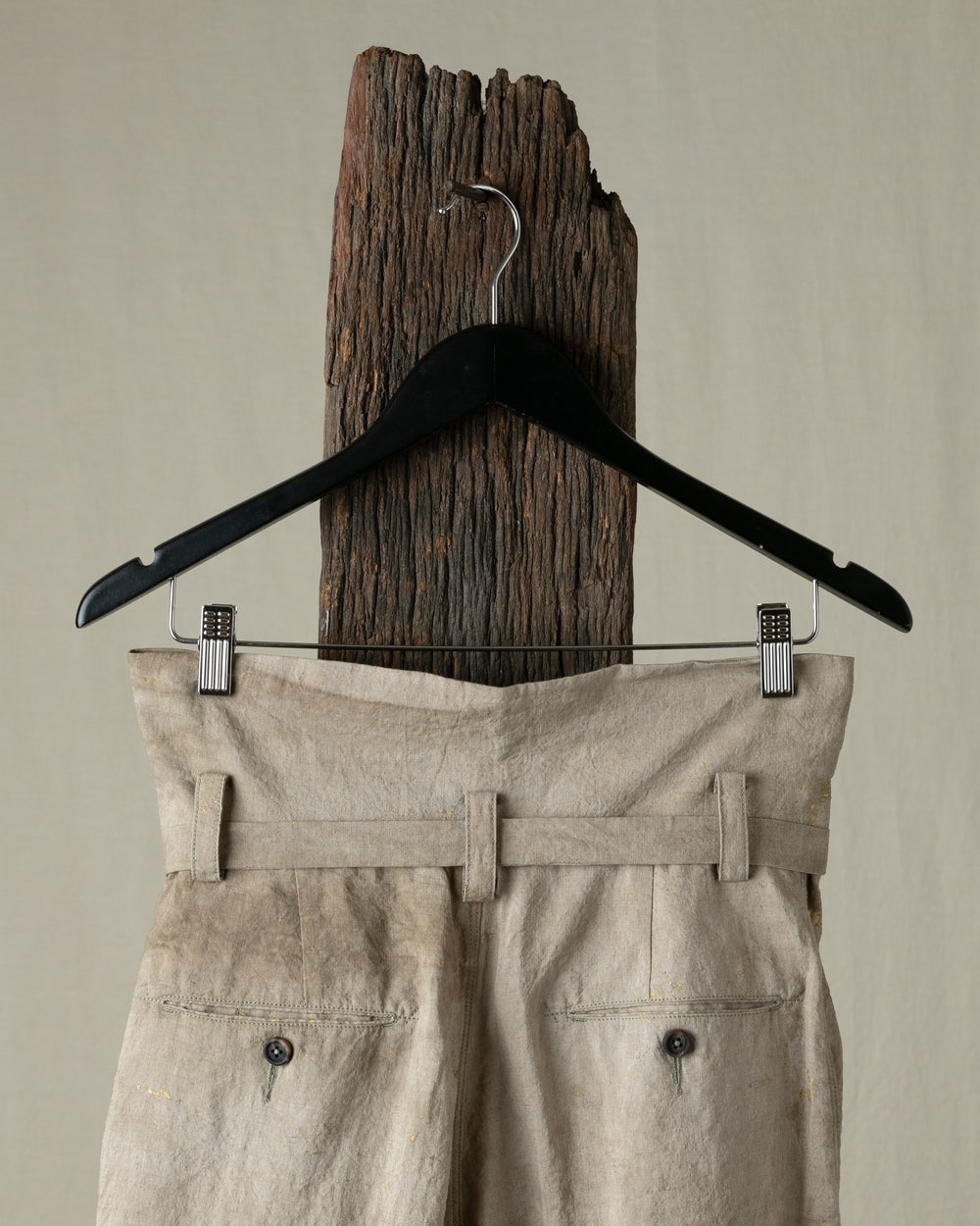 Gold Leaf High Waist Belted Trousers