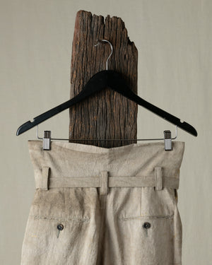 Gold Leaf High Waist Belted Trousers