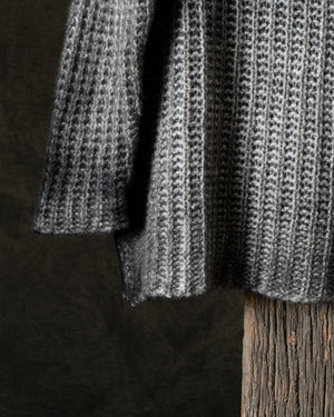 Woman Hand-Painted Corn Cob Stitch High Neck Pullover N/Carruba