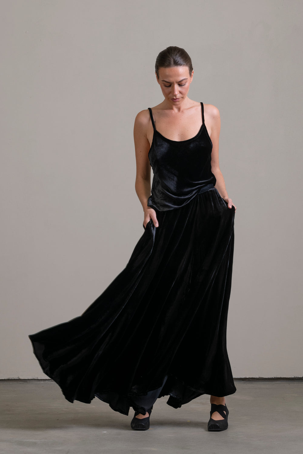 Velvet Camisole Black