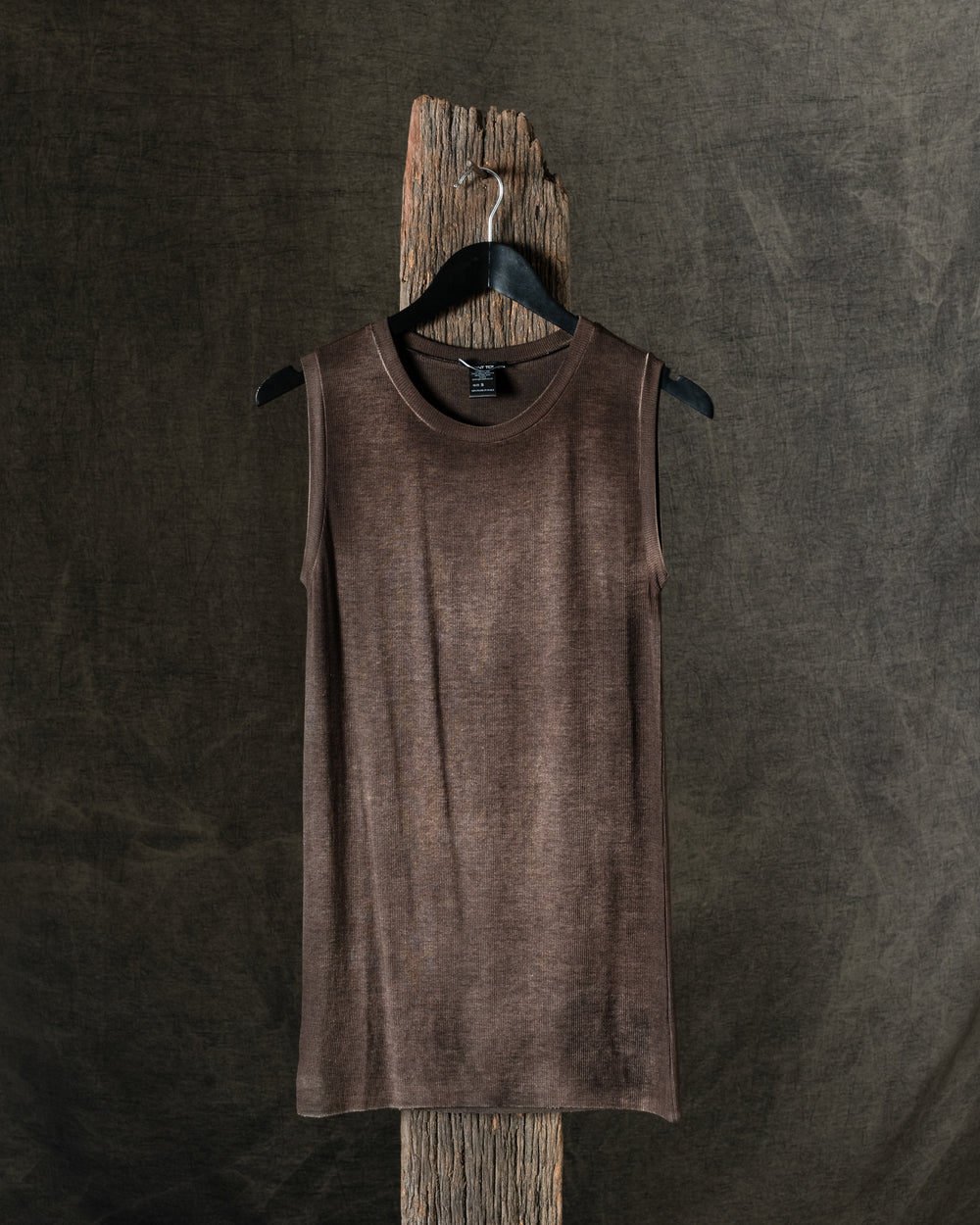 Woman Hand-Painted Ribbed Micromodal Round Neck Tank Top Carruba