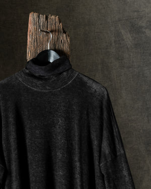 Woman Hand-Painted Ultralight Cashmere Wool High Neck Pullover N/Carruba