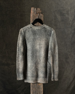Man Hand Painted Brushed Cotton Round Neck Pullover N/Taupe