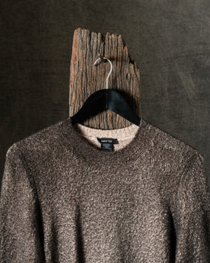 Man Bicolour Round Neck Pullover Carruba / Taupe