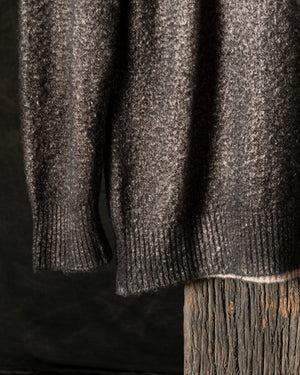 Man Bicolour Round Neck Pullover Carruba / Taupe