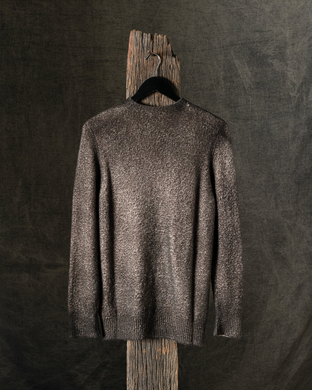 Man Bicolour Round Neck Pullover Carruba / Taupe